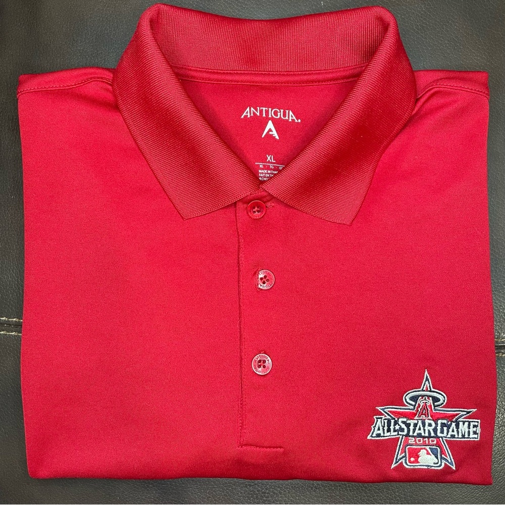 2010 MLB All Star Game Antigua Red Polo Shirt Size XL